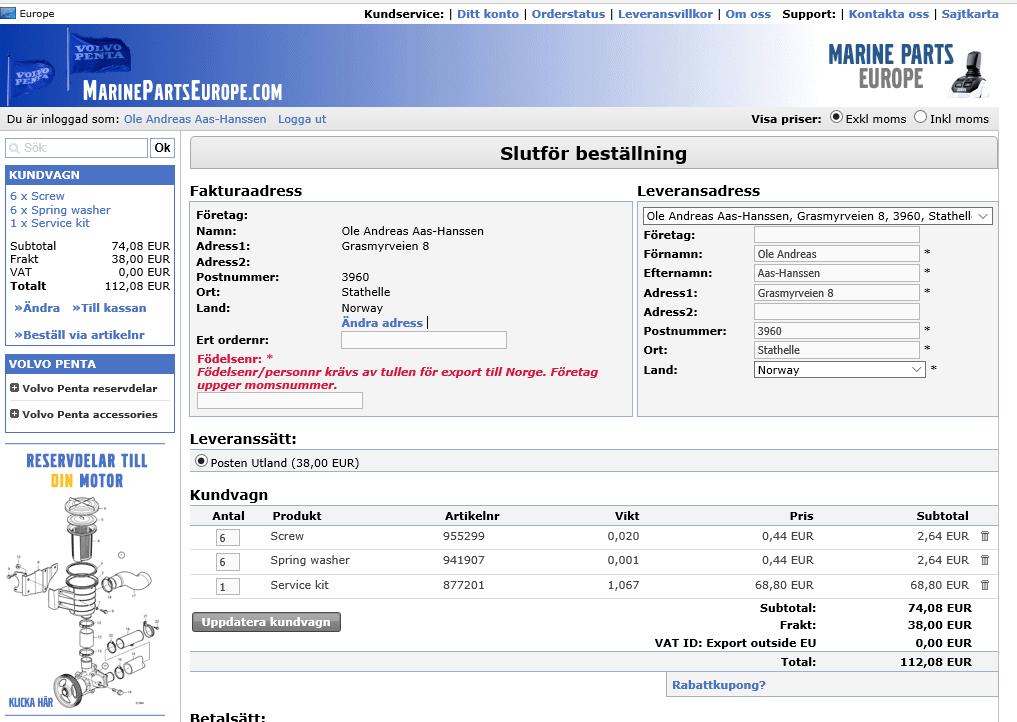 2.2.5 Bestillinger Har funnet på nettet; men skal sjekke opp hos Coward først. 2.2.5.1 Mail til Lyche: 01.02.16 Mail div pakninger og filter. 08.01.16 Monteringsverktøy 2.2.6 Montering av indre transmisjonskåpe.