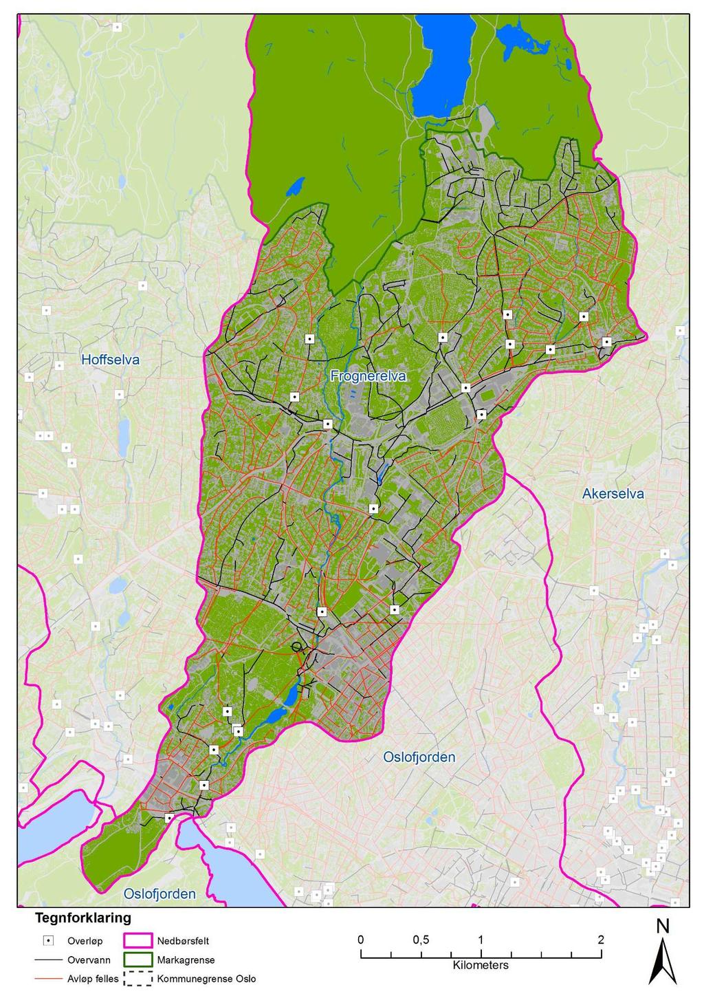 utløpet til Gaustadbekken forenkles bunndyrsamfunnet seg betraktelig med nesten total dominans av fjærmygglarver og fåbørstemarker. Det er først etter Frognerdammen det begynner å bli mer liv.