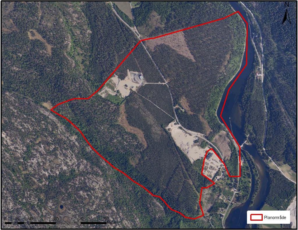 750M NV FOR TUNET PÅ KITTILSRUD 86/3,16. Planområde undersøkt i 2007.