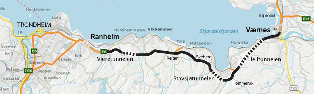 Skissene viser hvordan veganlegget kan se ut og hvilket areal som er nødvendig for gjennomføring av anleggsfasen.