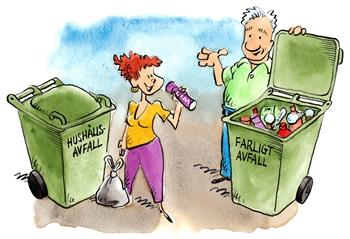 Avfall er ressurser på avveie. Det overordnete målet med avfallspolitikken er å øke utnyttelsen av avfallet som en ressurs, samtidig som utslipp av klimagasser og miljøgifter fra avfallet minimeres.