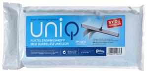 7083 UNIQ MIKROFIBER ENGANGSMOPP Uniq engangssystem er et enkelt og effektiv alternativ der oppsamling og vasking av mopper blir for