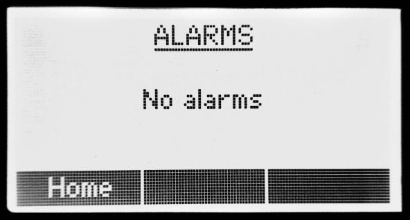 Så snart en alarm identifiseres, vises den i et tilleggsvindu.