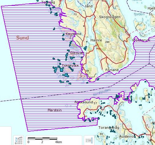 Side 14/16 søkjast om skjelsandkonsesjon. I tillegg er det til saman store areal med skjelsand, sand og grus på grunnare område, jf. t.d. biologisk mangfaldkartlegging marin.