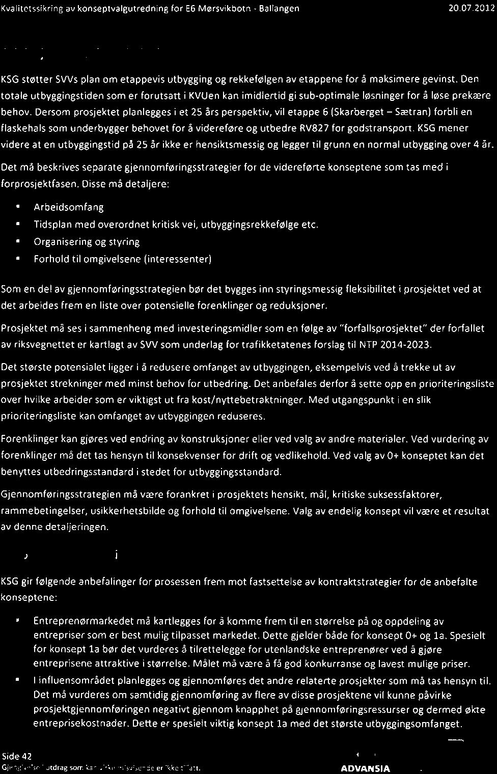 Kvalitetssikring av konseptvalgutredning for E6 Mørsvikbotn - Ballangen 2007.2012 4.