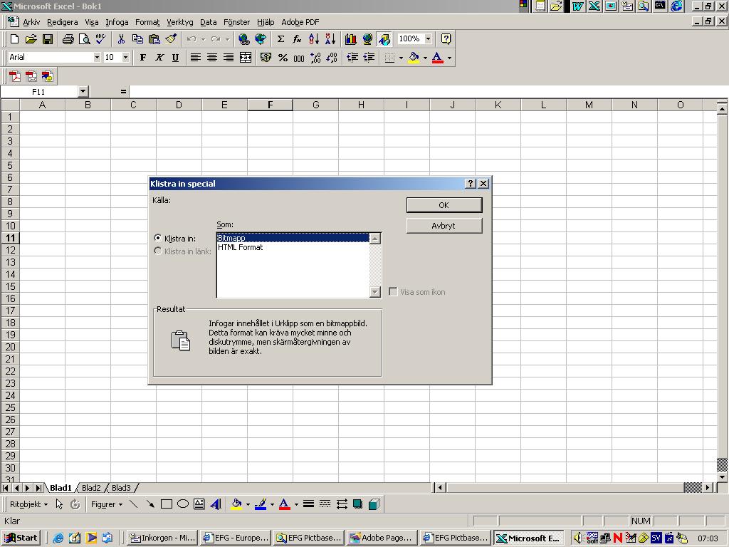 Avhengig av hvilket operativsystem du har, kan det være at du i Excel på gjøre
