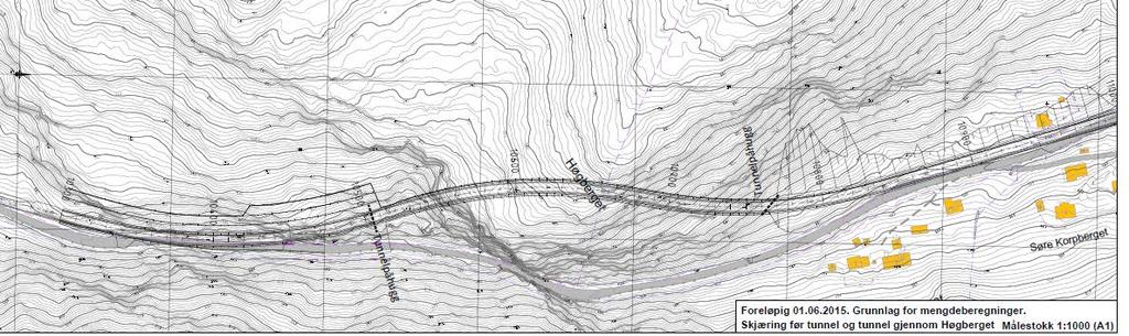 N I tillegg vart det utført seismiske undersøkingar hausten 2014, både i samband med tunnelpåhogg i nord, og langs skjeringar for resten av strekninga (både delstrekning 1 og 2).