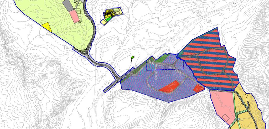 Bolgaområde Bolgtoppen NYTT PLANOMRÅDE Sødalen I Figur 6 Gjeldende reguleringsplaner i området, med nytt planområde markert. 3.2 Rammer og premisser for planarbeidet.