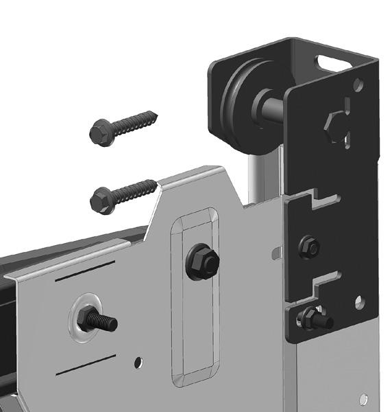 2 TILLEGGSUTSTYR OMBYGGINGSSETT: Montering av koblingsplate, forsterkningsplate, UNV trinsefeste og koblingssleide M10x16 m/tensiflesnmutter