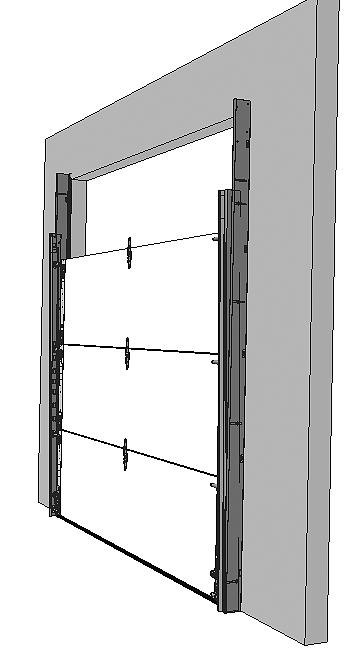 7 Montering av midthengsel og trinseholder/hengsel UNV 6,3x17 mm borskrue (Pose L-95 Pose L-96) Pose L-41 L-95 Pose L-96 Midthengsel Trinse m/bolt