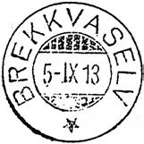 Stempel nr. 6 Type: I24N Utsendt?? BREKKVASSELV A Innsendt?? 7896 Registrert brukt fra 31.07.92 FH til 18.12.