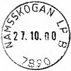 92 FH Stempel nr. 10 Type: I24N Utsendt?? NAMSSKOGAN A Innsendt?? Registrert brukt fra 30.09.