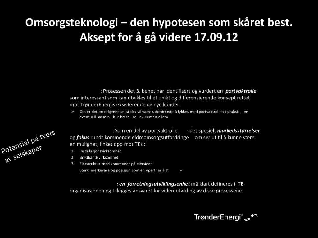 Omsorgsteknologi den hypotesen som