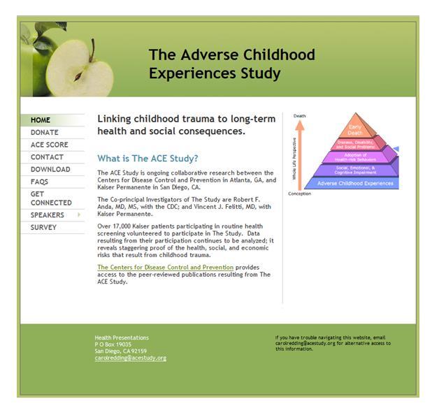 Kan ein bli sjuk av ein vond barndom? Adverse Childhood Experiences (ACE) undersøkinga (Felitti, V.J. & Anda, R.F. 2003, 2009) 19.