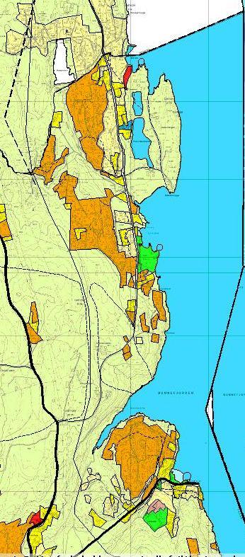 kapasitetsproblemer betydelig mindre enn det som er vist på kartet. Bygninger og anlegg vil bli vurdert/godkjent gjennom ordinær byggesaksbehandling etter at planarbeidet er ferdig.