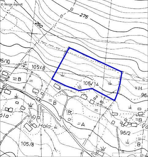 12. Vangestad Lokalitetsnamn: Vangestad Dato 13.06.07 UTM MN 04046 67870 Kartblad 1417 III, Sogndal Verdi A Naturtype Natubeitemark (D04) Areal 12 daa Kommune Sogndal Inventør Leif Hauge Fig. 14. Avgrensing og foto frå området.