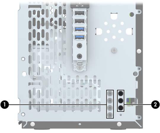 Installere og fjerne stasjoner Følg disse retningslinjene når du skal installere stasjoner: Hoveddisken av typen seriell ATA (SATA) må kobles til den mørkeblå primær-sata-kontakten på systemkortet