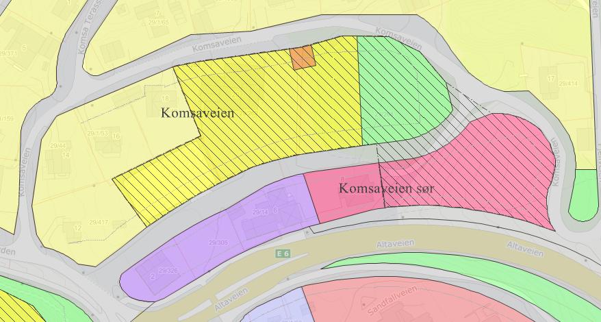 avsatt til offentlig tjenesteyting (rød skravur) se figur 2 nedenfor.