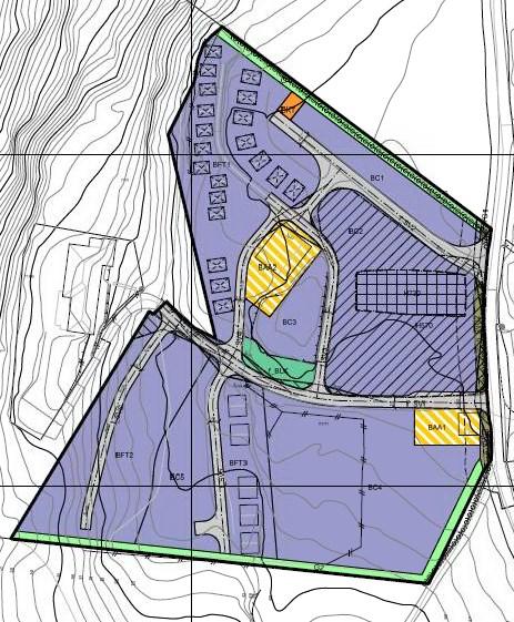 Planen opnar for utviding av campingplassen mot sørvest med 5 nye utleigehytter. I nordvest er det fleire utleigehytter av lågare standard enn hyttene elles.