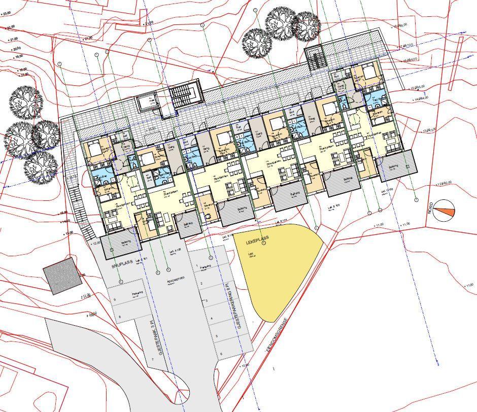 Planbeskrivelse Bryne bnr 21 bnr 33,41 7 4 PLANFORSLAGET 4.1 Framstilling, planinnhold arealer mv.hovedgrep Planen er framstilt som privat detaljregulering etter plan- og bygningslovens 12-3.