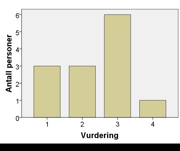 18 Resultat Testresultatet viser en median på 3.