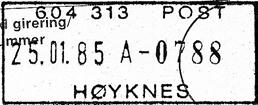 H-05 Type: DN Utsendt HØYKNES Innsendt Registrert brukt