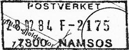 ? POSTVERKET Innsendt?? Litra D Stempel nr.