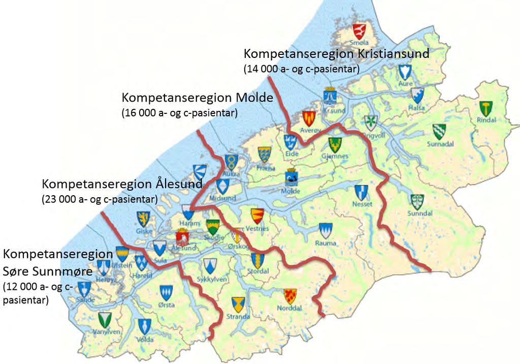 ORGANISASJON Ny organisering i kompetanseregionar Den offentlige tannhelsetenesta er inne i en spennande periode med realisering av Regional delplan tannhelse.