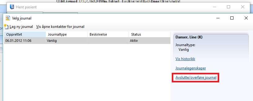 Side 29 Du tas da gjennom en veiviser for å lukke journalen, og du får blant annet mulighet til å fjerne fremtidige avtaler for pasienten.