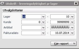 RAPPORTERING De fleste rapportene er samlet under en felles meny. Vi tar for oss noen av de rapportene som er mest aktuelle for lagerstyring og leveringsdyktighet.