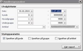 Innkjøpsanalyser Meny: Rapporter>Innkjøpsanalyser Her finner du rapporter for å analysere handlevogner eller salgs-/innkjøpsordre i nærmere detalj.