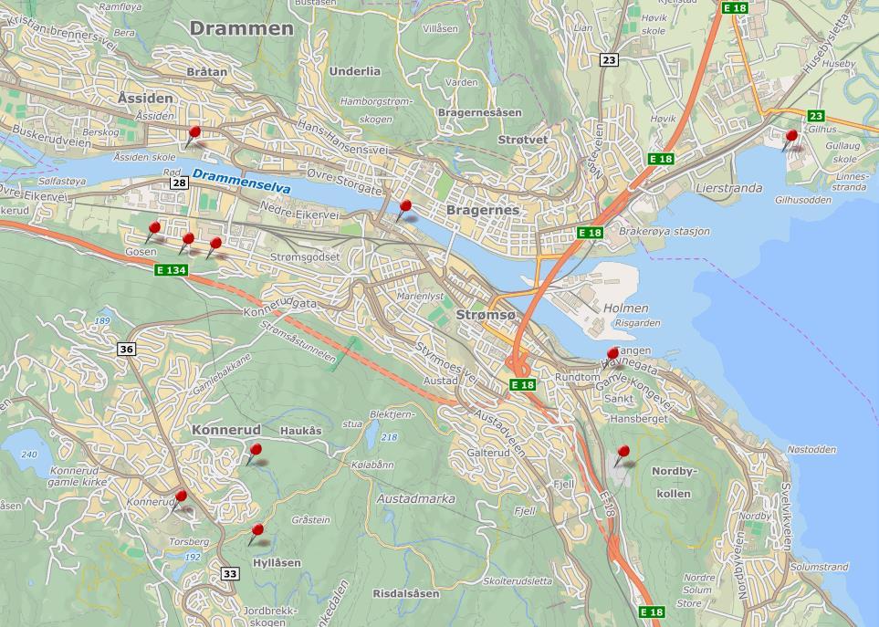 Buskerudveien 17 Gilhusbukta Papirbredden eiendom AS Rød vest / Rød øst