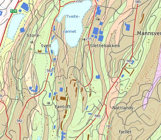 Figur 2 Berggrunnsgeologi,