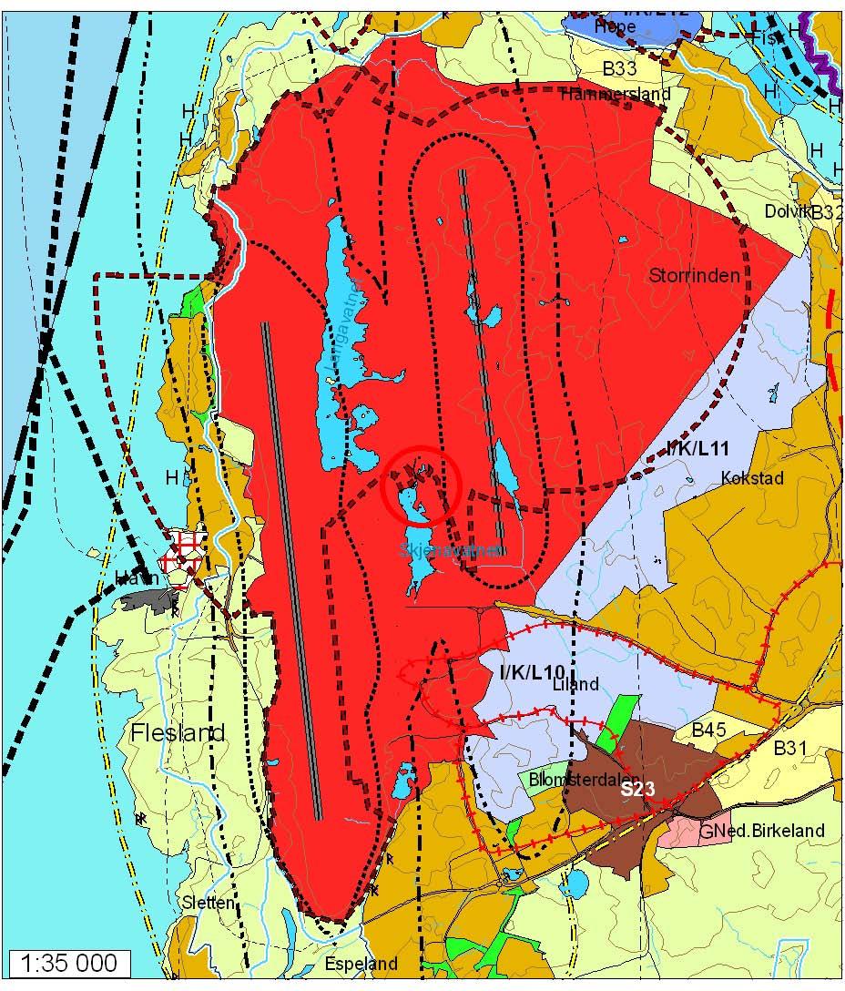 Funksjonell strandsone endret, til ikke å overlappe med Byfjellsgrensen.