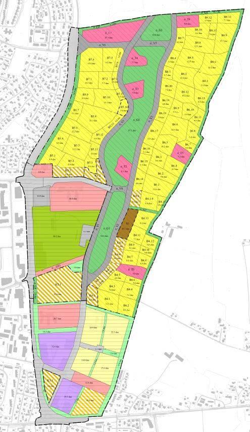 2 legger til rette for etablering av blokkbebyggelse med parkeringskjeller. Bebyggelsen planlegges i 2-4 etasjer med tilbaketrukket 5 etasje.