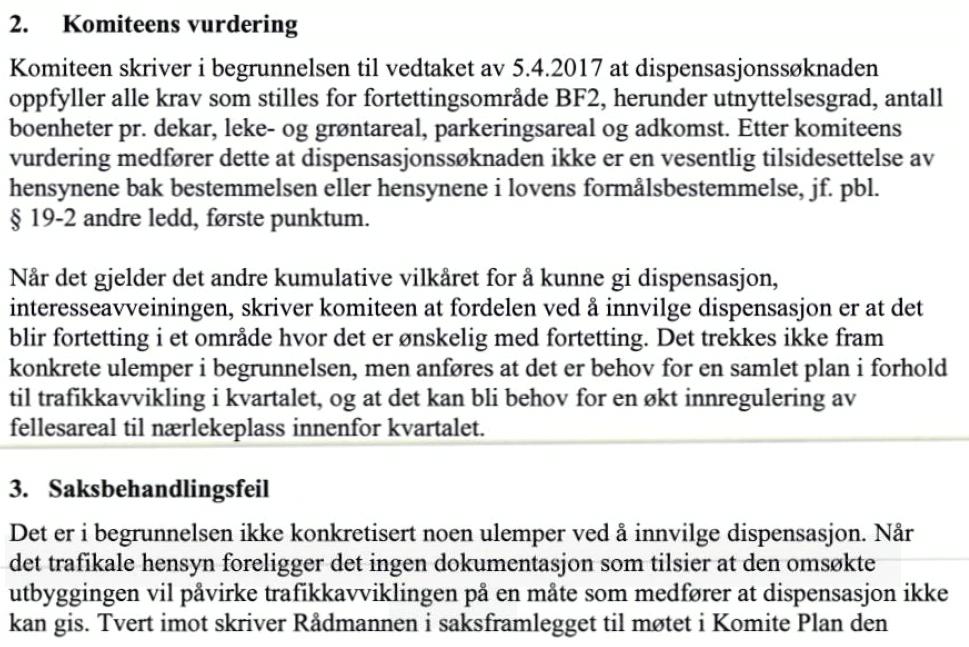 Saksopplysninger Det er mottatt klage på