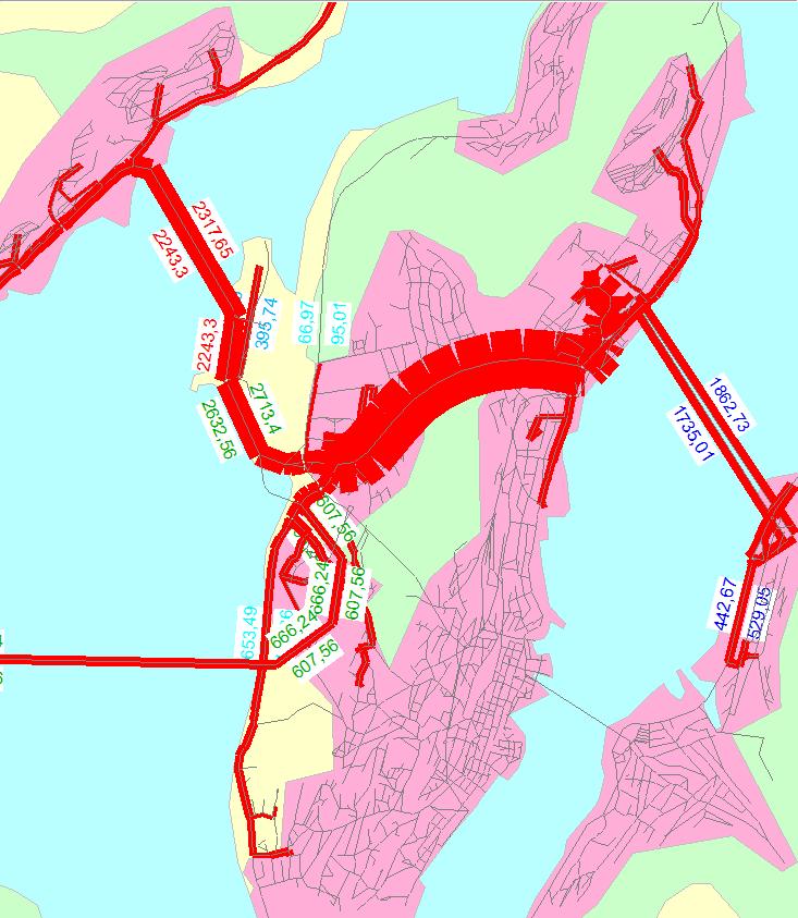 Figur 17 Viser hvor trafikken som benytter den nye tunnelen