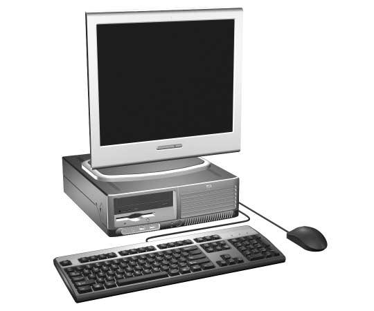 1 Produktfunksjoner Standard konfigurasjonsfunksjoner Funksjonene til HP Compaq Small Form Factor kan variere alt etter modell.