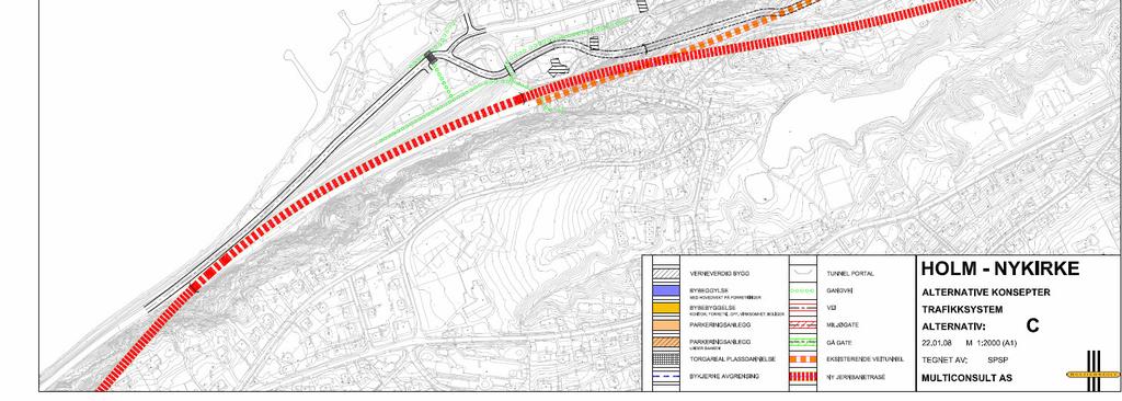 Vegnett Holmestrand - Trafikk / beredskap Holmestrand Side: 8 av 15 miljøgate i Rådhusgata som videreføres i ny hovedgate i