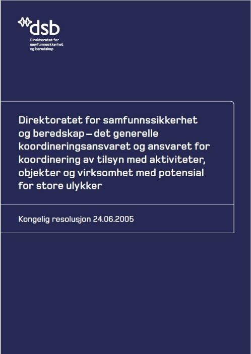 DSBs samordningsansvar (kgl. Res. 24.