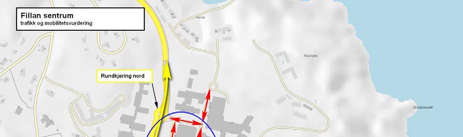 Trafikk: Vurdering og forslag til tiltak for sentrumssonen. Sentrum har en tydelig hovedveg igjennom sentrumssonen i Fv 714, se figur 4.