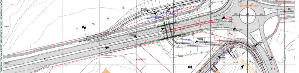 111 som i dag både er sør og nord for krysset på vestsiden av rv.111. Etableringen av undergangen under rv.