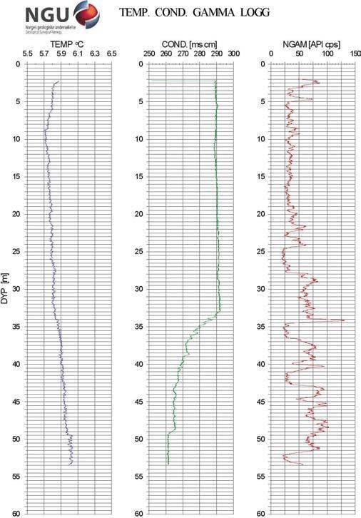 NGU Rapport 2002.093 Tekstbilag 2 side 1 METODEBESKRIVELSE LOGGING TEMPERATUR, ELEKTRISK LEDNINGSEVNE, NATURLIG GAMMA.