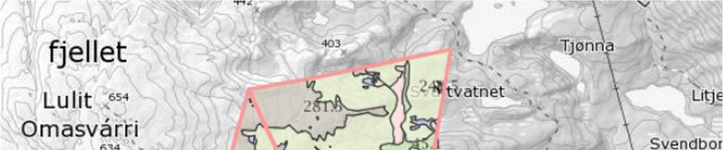 Kart: Vann som kan telle med ca 171,2 dekar.