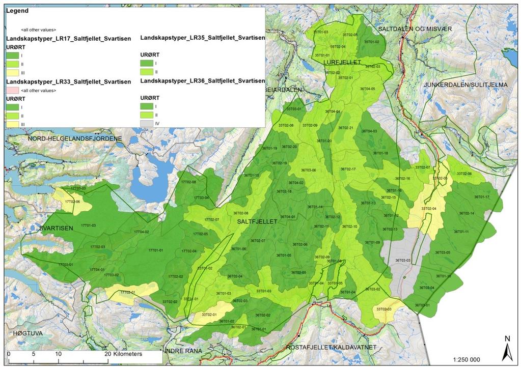 Landskapsområde med urørt preg Romleg