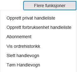 Administrere handlelister For å opprette en ny handleliste, kreves det at du har lagt en eller flere artikler i en handlevogn.