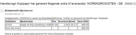 SKRIVE UT INNKJØPSORDE Leverandører kan ligge inn med tre ulike metoder for forsendelse av innkjøpsordre.