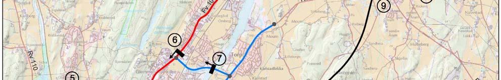 Bomstasjon 8 og 9 ved henholdsvis Skjærviken og Årum øst er knyttet til eventuell bygging av ny rv 111 mellom Årum og Borgar (prioritet C).