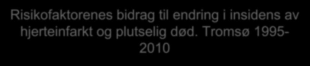 Risikofaktorenes bidrag til endring i insidens av hjerteinfarkt og plutselig død.