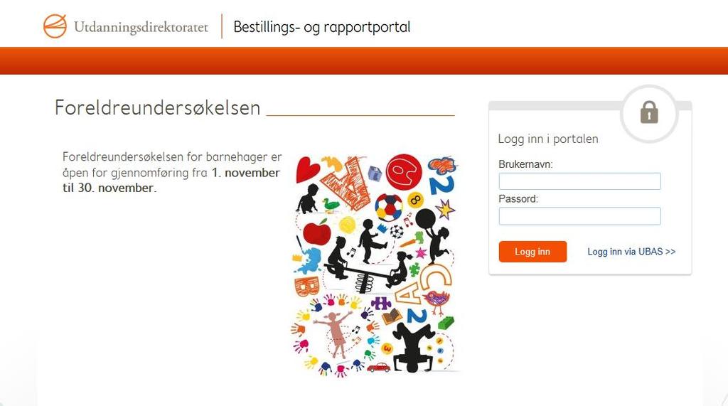 Her logger du på med UBAS- brukernavn Dersom du ikke har